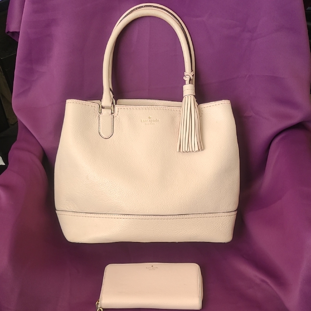 Kate Spade McCall Street Jenner Light Pink Tote Bag/matching Wallet